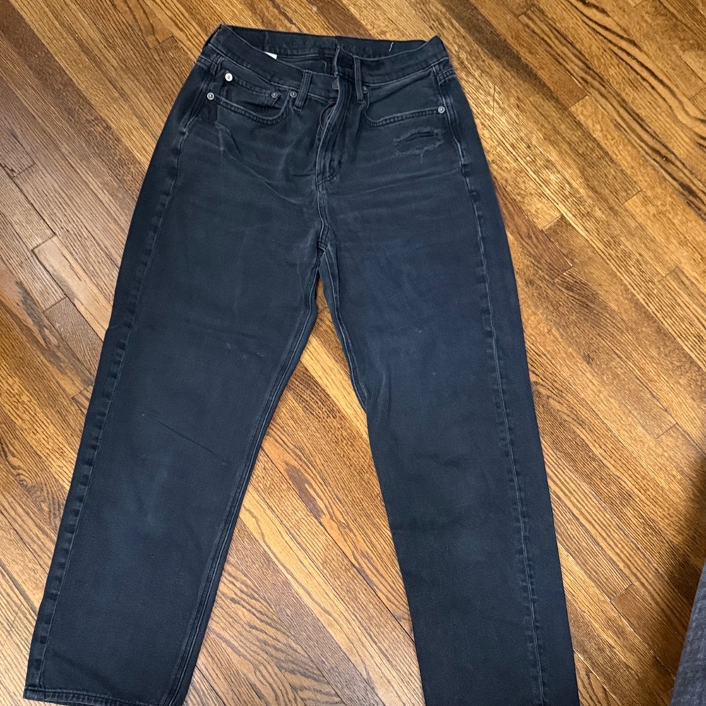 American Eagle Outfitters Women's Black Straight Leg Jeans